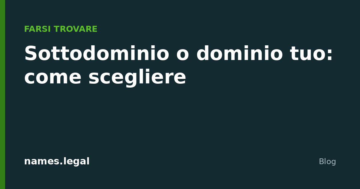 Subdomain or your own domain: how to choose